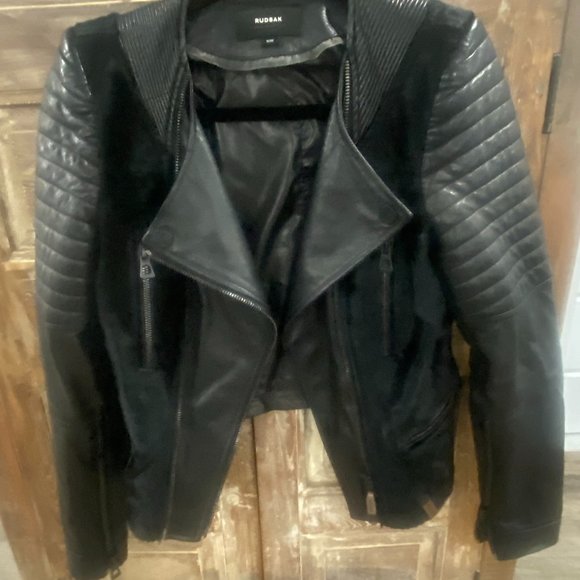 Rudsak Genuine Leather Motorcycle Style Lady Jacket - Picture 3 of 8